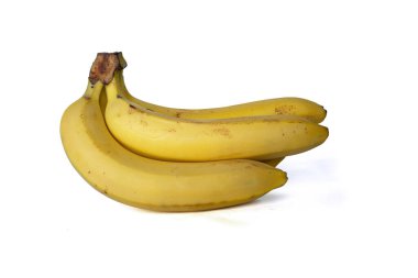 Beyazlar üzerinde soyutlanmış muzlar.