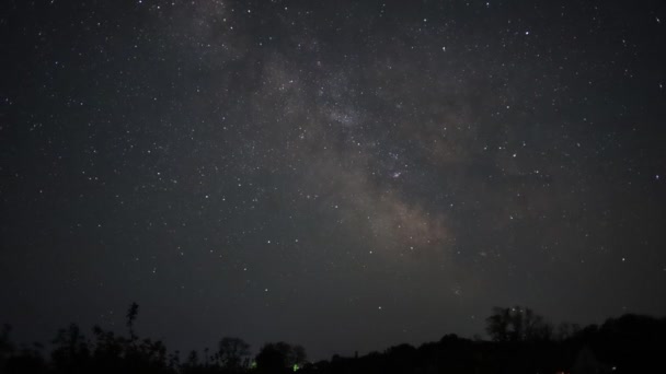 Timelapse Céu Noturno Com Láctea — Vídeo de Stock