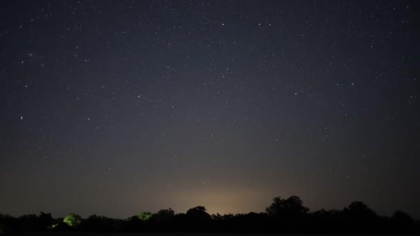 Zeitraffer Des Nachthimmels Mit Der Milchstraße — Stockvideo