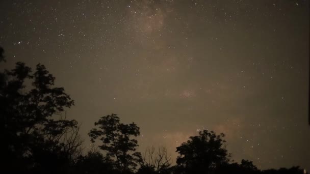 Čas Noční Oblohy Mléčnou Dráhou — Stock video