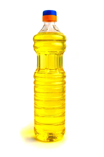 Пляшка Соняшникової Олії Білому Стокова Картинка