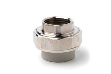 Beyaz üzerine kaynak boruları için polipropilen eşleşmeleri.