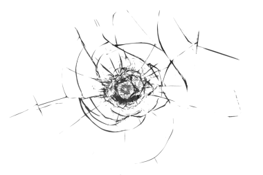 Şeffaf bir arkaplanda kırık cam dokusu