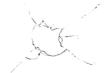 Şeffaf bir arkaplanda kırık cam dokusu