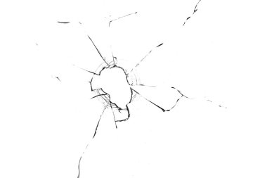 Beyaz zemin üzerinde kırık cam dokuları