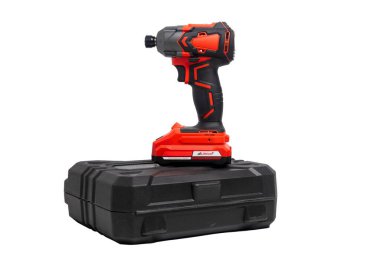 Beyaz bir arka plan üzerinde Akülü tornavida