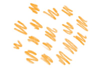 Kalem çizgisi sarı turuncu kırmızı karışıklığa neden olan karalamalar çiziyor.