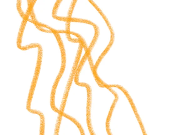 Linea Matita Scarabocchiare Scarabocchio Giallo Arancio Rosso Groviglio Occupato Concetto — Foto Stock