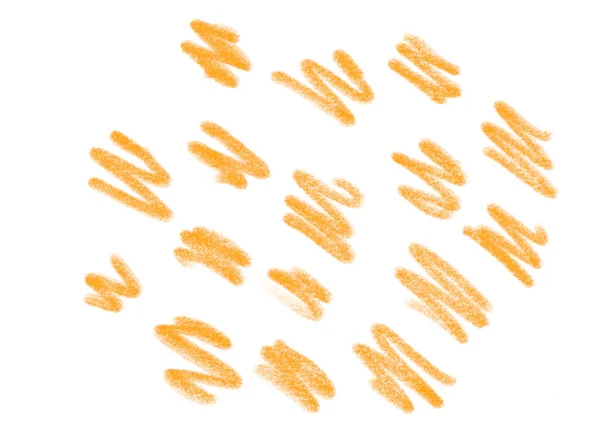 Bleistiftlinie Kritzeln Doodle Gelb Orange Rot Wirrwarr Beschäftigt Konzeptkunst — Stockfoto