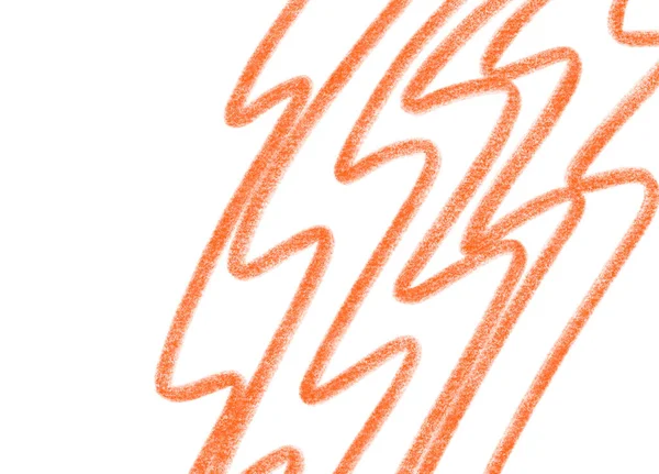 Карандашные Каракули Жёлтом Оранжевом Красном Запутанном Концепт Арте — стоковое фото