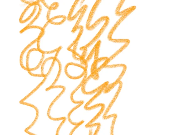 Linea Matita Scarabocchiare Scarabocchio Giallo Arancio Rosso Groviglio Occupato Concetto — Foto Stock