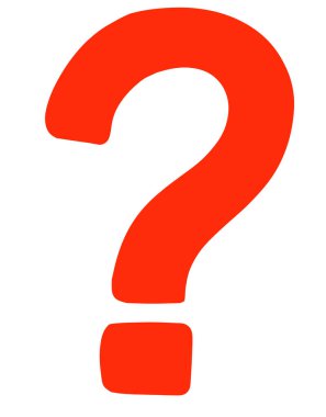 Renk karalama sembolü el çizimi resimli soru işareti