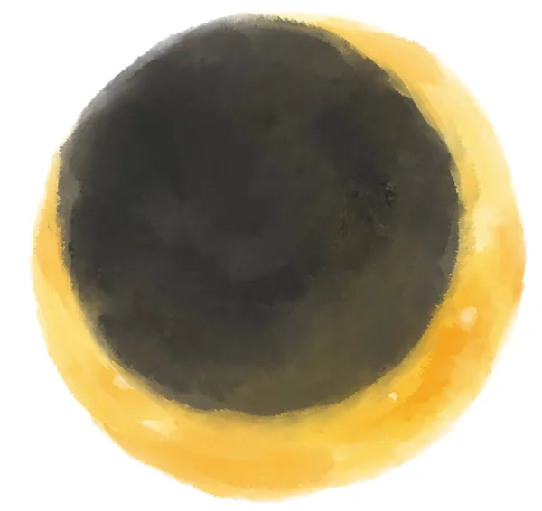 Akvarel Sada Měsíc Fáze Úplněk Srpek Měsíc Modrý Měsíc Ilustrace — Stock fotografie