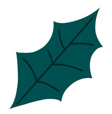 Holly böğürtlen yaprağı Noel Yeni Yıl dekorasyonu süsleme bitki elementi bayram selamlama sanatı