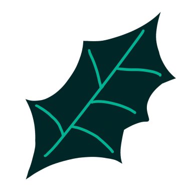 Holly böğürtlen yaprağı Noel Yeni Yıl dekorasyonu süsleme bitki elementi bayram selamlama sanatı