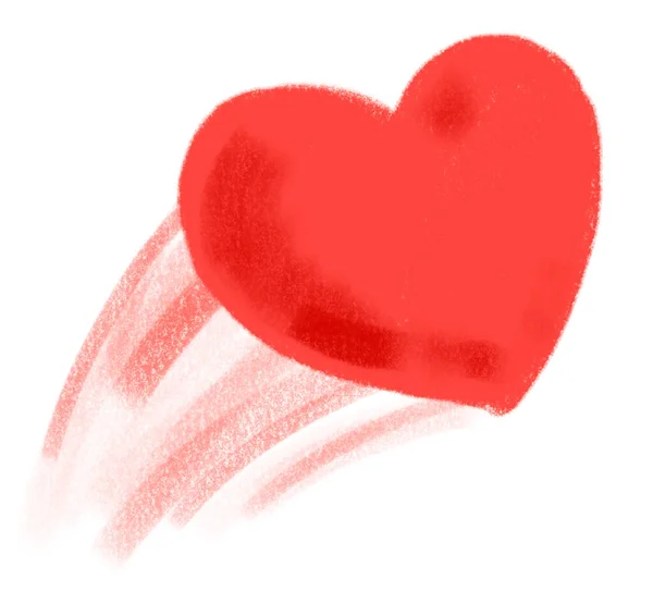 Valentýn Srdce Láska Tvar Deokratace Ručně Kreslení Ilustrační Prvek Umění — Stock fotografie