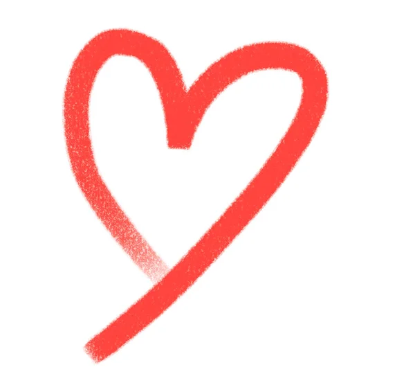 Valentine Heart Love Shape Deocration Hand Drawing Illustration Element Art — Photo