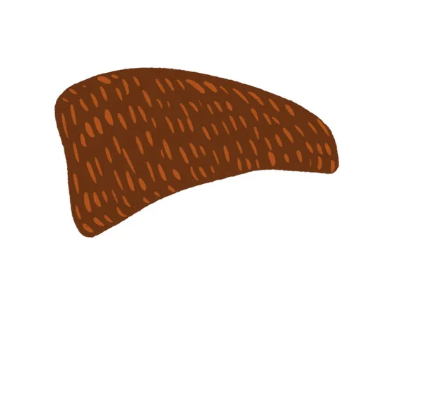 Beanie Hat Autumn Winter Warm Covering Head Accessory Hand Drawing — ストック写真