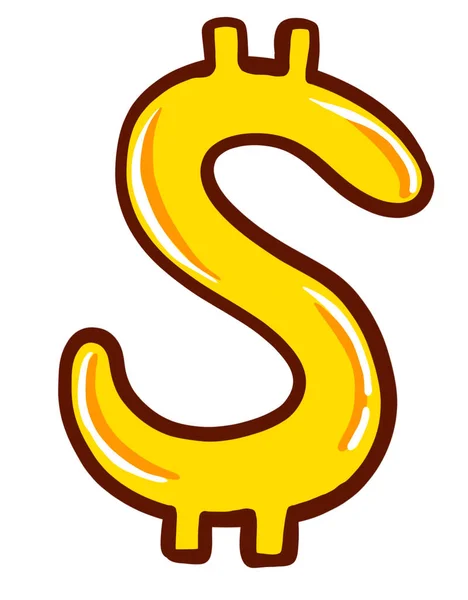 Geld Dollar Symbool Pictogram Financiële Inkomsten Cash Abstract Hand Schilderen — Stockfoto