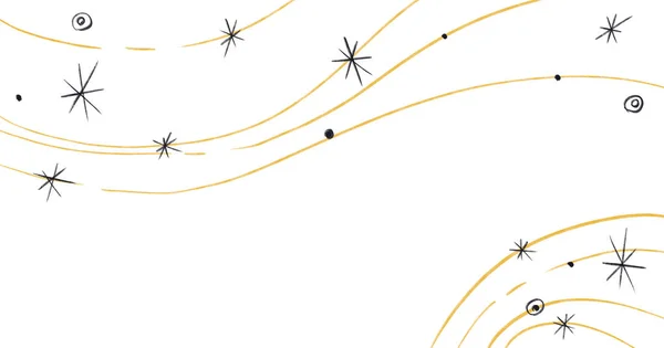 Звездная Ночь Луна Звезды Ночное Небо Декоративный Золотой Синий Орнамент — стоковое фото