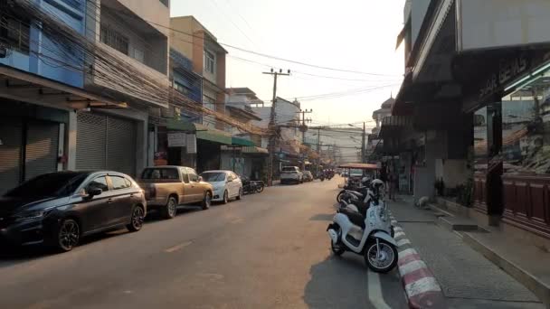 Hau Hin Thaïlande Février 2023 Scène Centre Ville Partie Coucher — Video