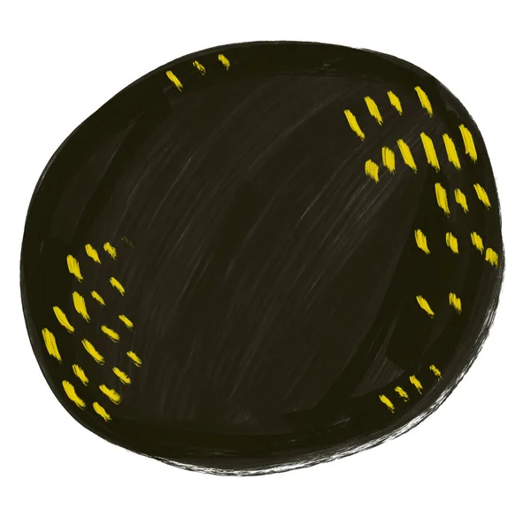 Gelb Schwarz Muster Element Doodle Skizze Ölgemälde Pinsel Textur Hintergrund — Stockfoto