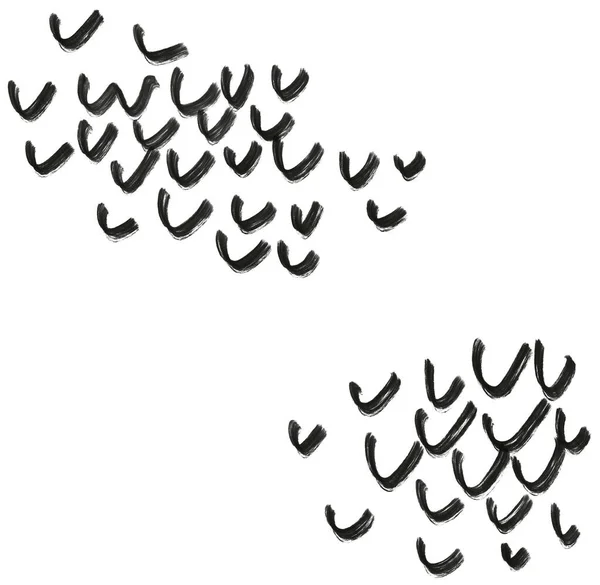 Geel Zwart Patroon Element Doodle Schets Olieverf Borstel Textuur Achtergrond — Stockfoto