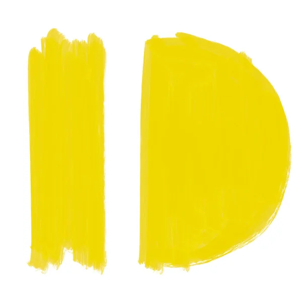 Amarillo Negro Patrón Elemento Doodle Boceto Pintura Óleo Cepillo Textura —  Fotos de Stock