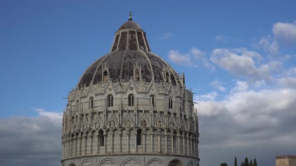 Πίζα Ιταλία Δεκ 2022 Θόλος Του Κεκλιμένου Πύργου Campo Dei — Αρχείο Βίντεο
