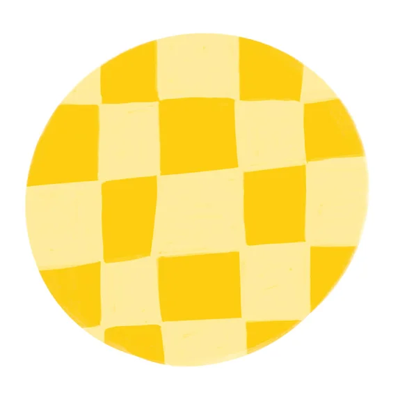 Comprobar Checker Patrón Cuadros Retro Abstracto Fondo Ilustración Mano Dibujo — Foto de Stock