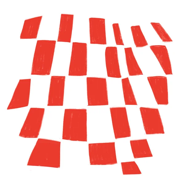 Comprobar Checker Patrón Cuadros Retro Abstracto Fondo Ilustración Mano Dibujo — Foto de Stock