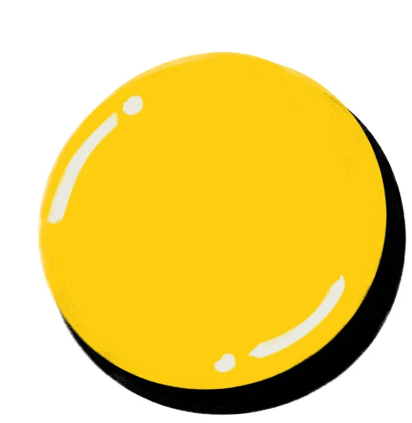 Han Ritning Cirkel Form Bubbla Geometrisk Ram Talet Pop Illustration — Stockfoto