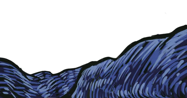 Звездная Ночь Элемент Иллюстрации Живописи Винсент Ван Гог Стиль Неба — стоковое фото