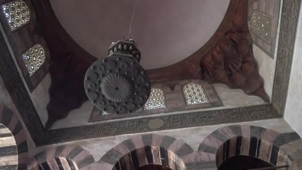 Великая Мечеть Мухаммеда Али Паши Алабастр Мечети Каире Египет Детали — стоковое видео
