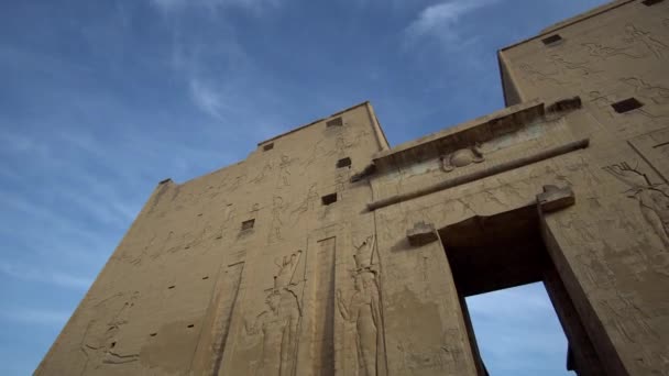 Edfu Chrám Horus Chrám Egypt Civilizace Africké Orientační Vstup — Stock video