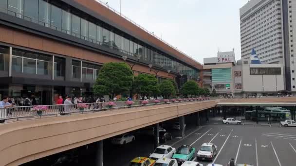 Sendai Japan Jun 2023 Panoramautsikt Från Sendai Station Gångväg — Stockvideo