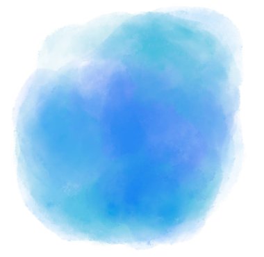 Mavi serin okyanus suyu, suluboya baloncuk fırçası, resim dokusu çizimi.