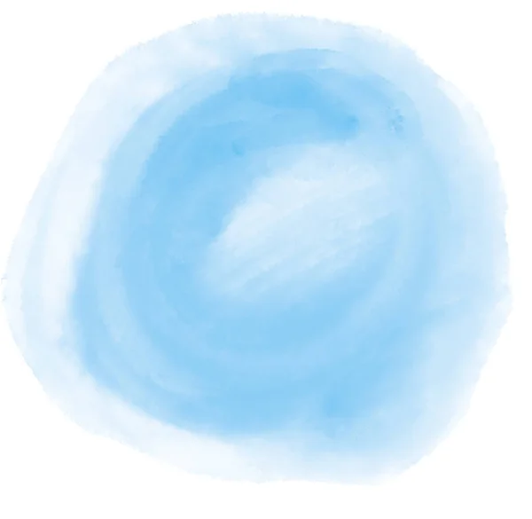 Azul Fresco Océano Agua Tono Acuarela Burbuja Pincel Pintura Textura — Foto de Stock