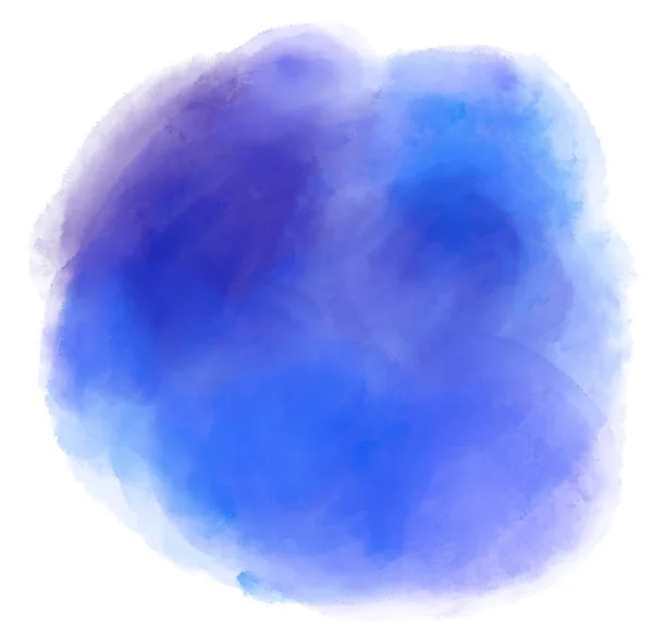 Blue Cool Ocean Water Tone Watercolor Bubble Brush Painting Texture — Stock Photo, Image