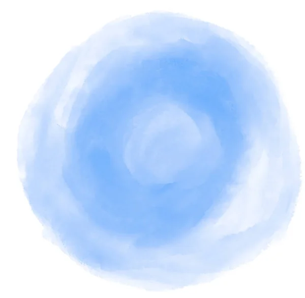 Blå Kallt Hav Vatten Ton Akvarell Bubbla Pensel Målning Textur Stockbild