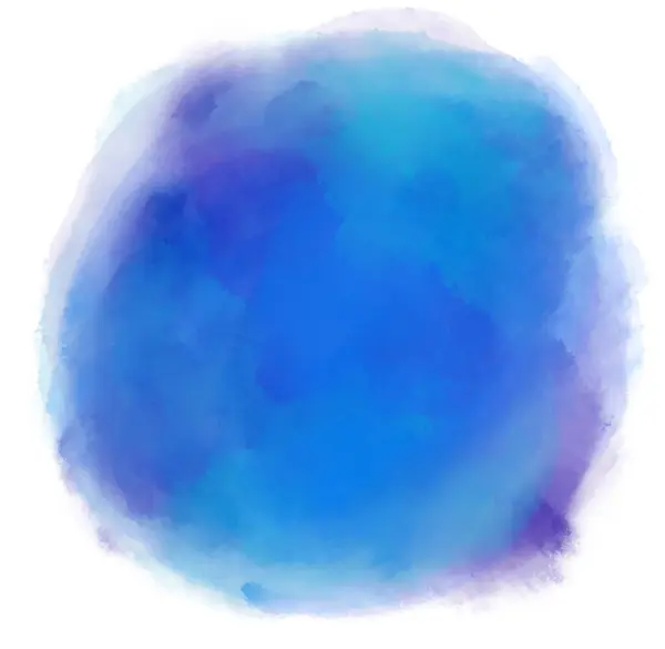 Blå Kallt Hav Vatten Ton Akvarell Bubbla Pensel Målning Textur Stockbild