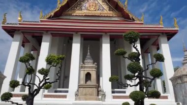 Bangkok, Tayland 14 Ekim 2023 Wat Benchamabophit Mermer Tapınağı Tayland eski şehir bölgesi güzel Budist mimari manzarası