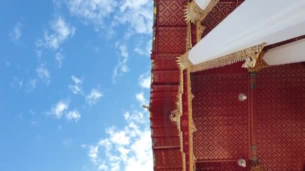 Bangkok Tayland Ekim 2023 Mermer Tapınak Wat Benchamabophit Manzarası Aşağıdan — Stok video