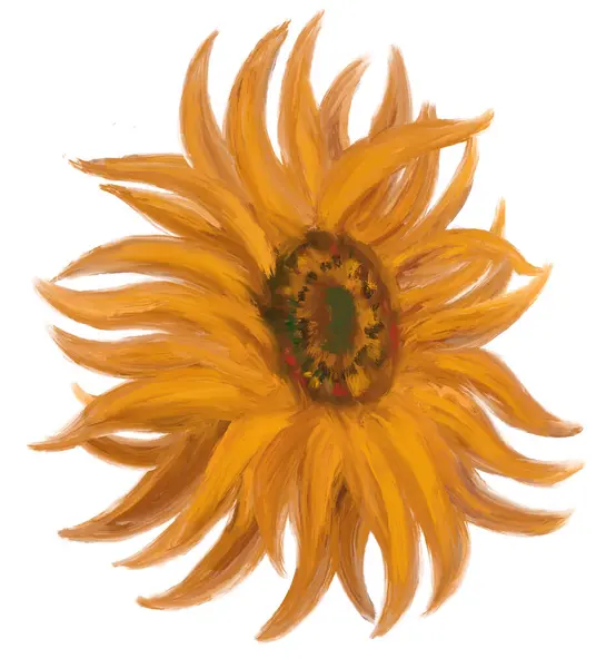 Pictura Ulei Floarea Soarelui Impresionism Perie Pentru Ochelari Soare Stil Imagini stoc fără drepturi de autor
