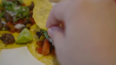 Yumuşak mısır katlama tortilla taco Meksika yerel yemeği