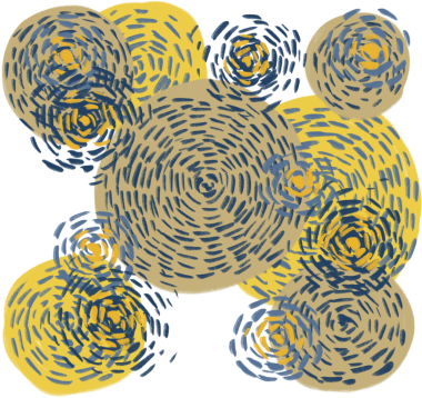 Yıldızlı gece empresyonisti stili resim sanatının arka planında