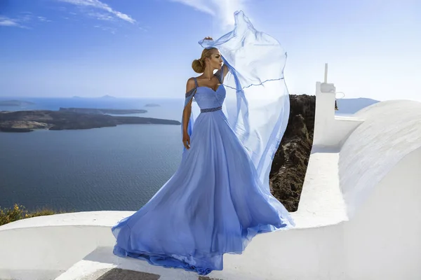 Elegant Luxury Evening Fashion Glamour Stylish Elegant Woman Long Gown — Stock Photo, Image