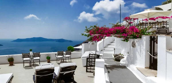 Santorin Griechenland Toller Blick Auf Meer Und Himmel Auf Einer — Stockfoto