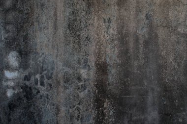 Siyah sert beton duvar dokusu arkaplanı.