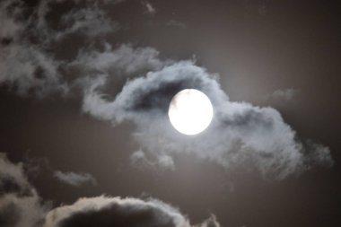 Haziran 2021 'de Nebraska' da dolunay var. Yüksek kalite fotoğraf